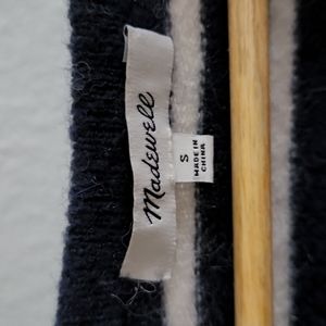 Madewell Striped Blue and White Cardigan
